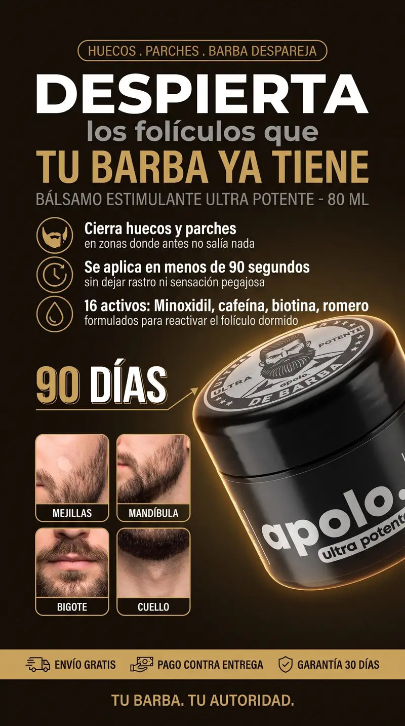 Despierta los foliculos que tu barba ya tiene - Balsamo Estimulante Apolo
