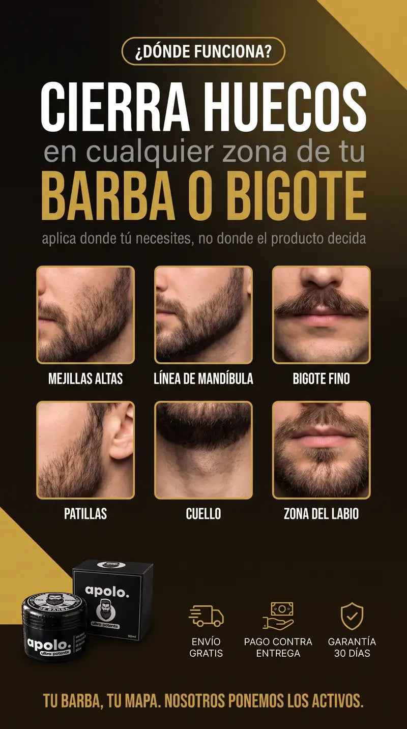 Cierra huecos en cualquier zona de tu barba o bigote