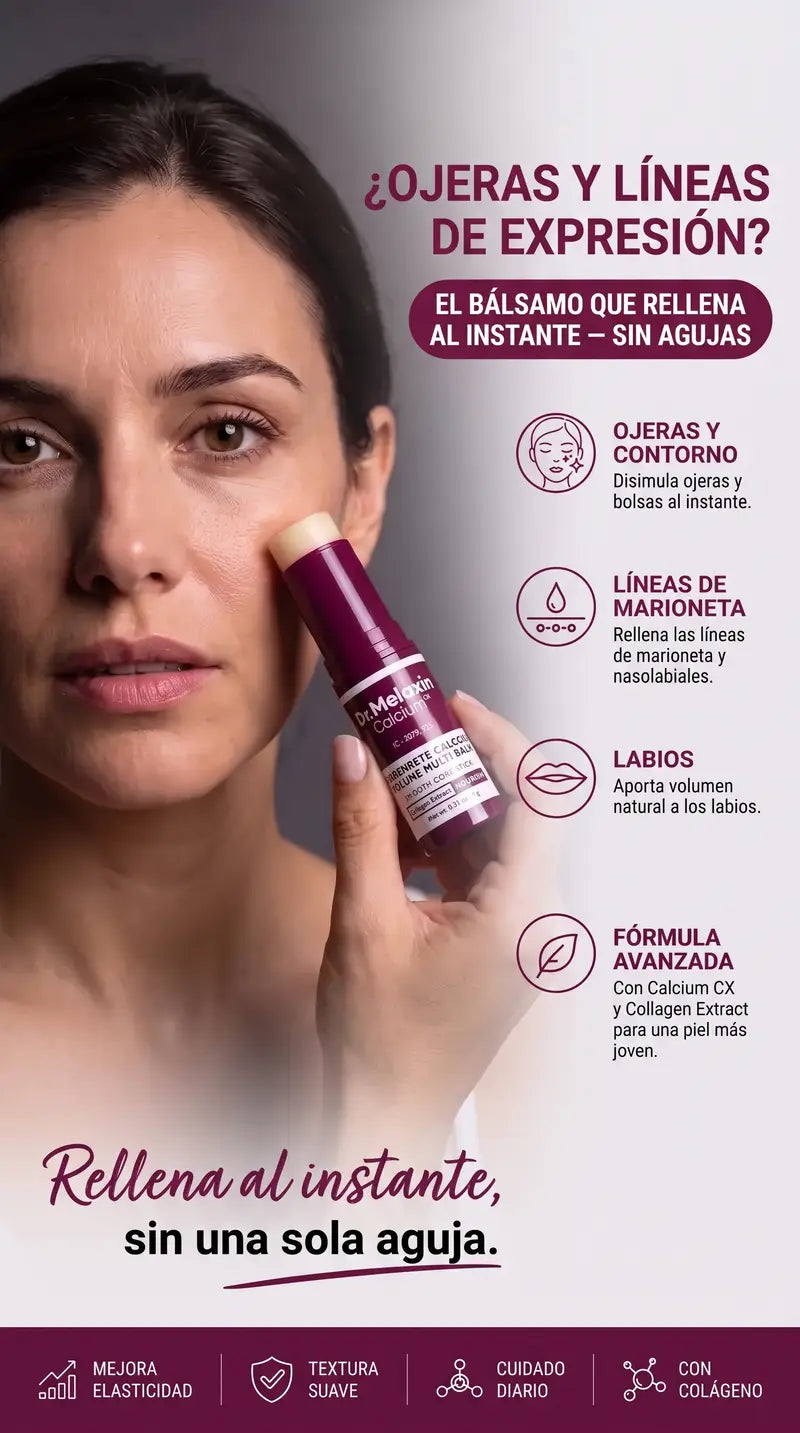 ¿Ojeras y líneas de expresión? El bálsamo que rellena al instante, sin agujas, Dr. Melaxin