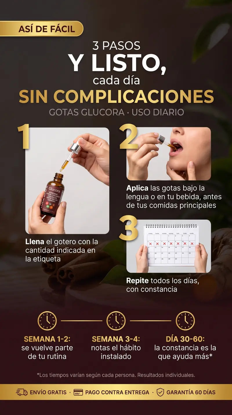 3 pasos para usar Glucora cada día, sin complicaciones