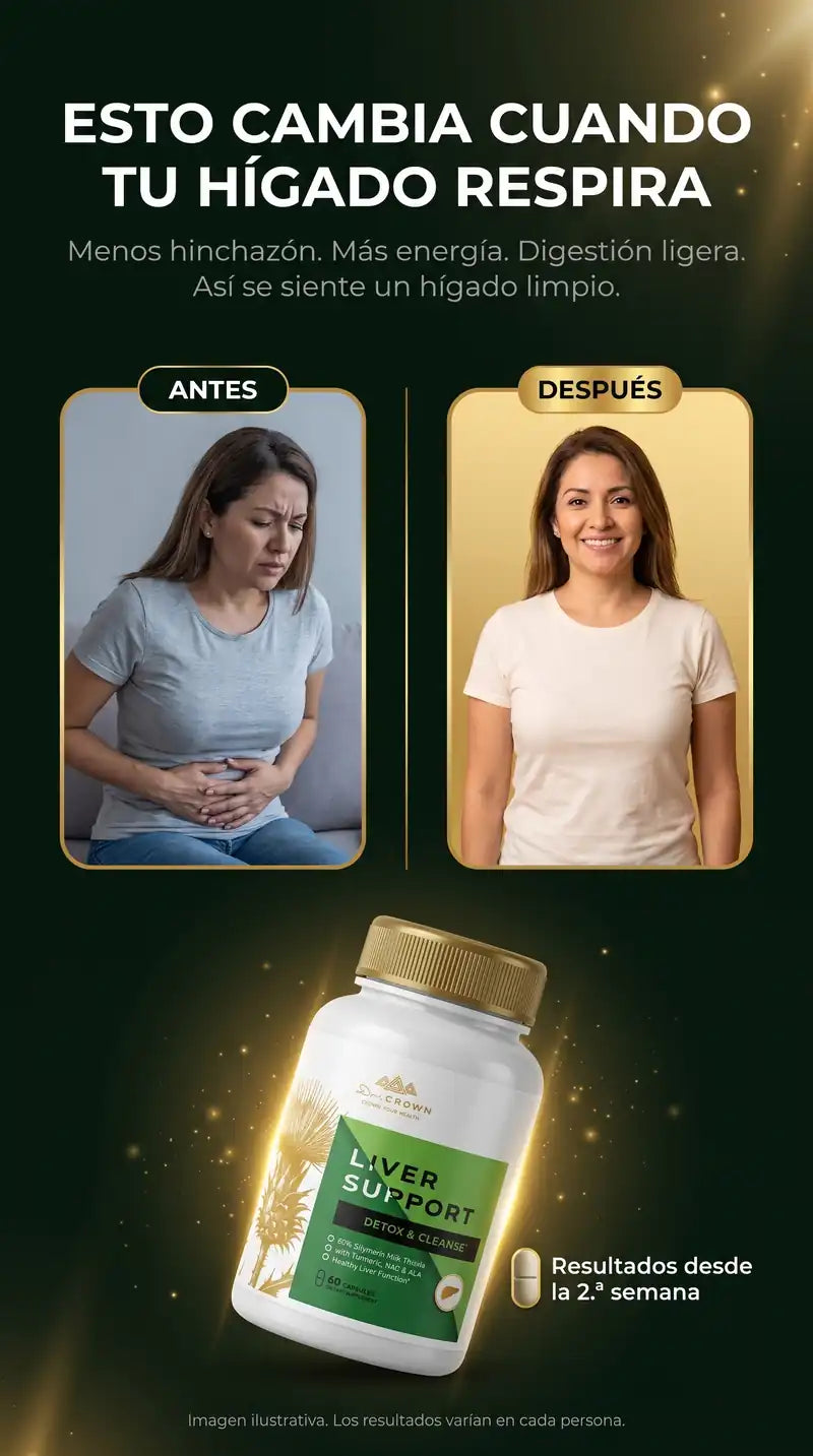 Antes y después de limpiar el hígado