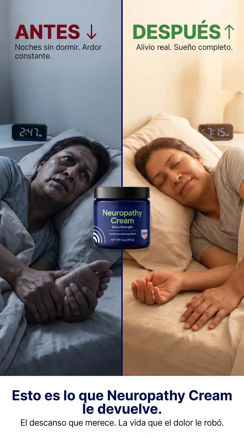Antes y después de usar Neuropathy Cream