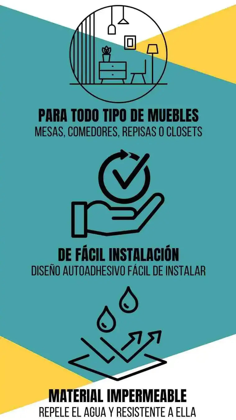 Para todo tipo de muebles, fácil instalación, material impermeable