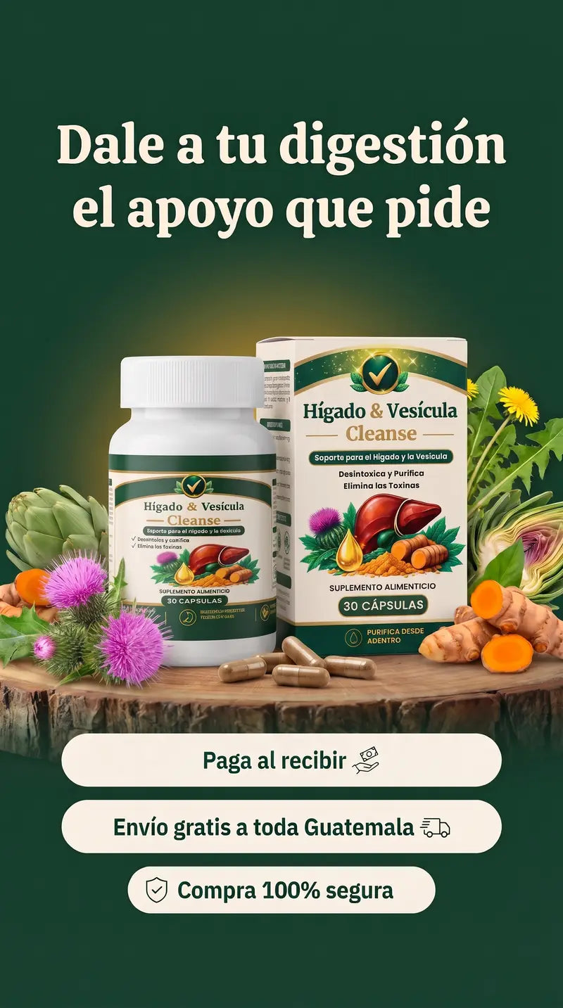 Dale a tu digestión el apoyo que pide. Paga al recibir, envío gratis a toda Guatemala