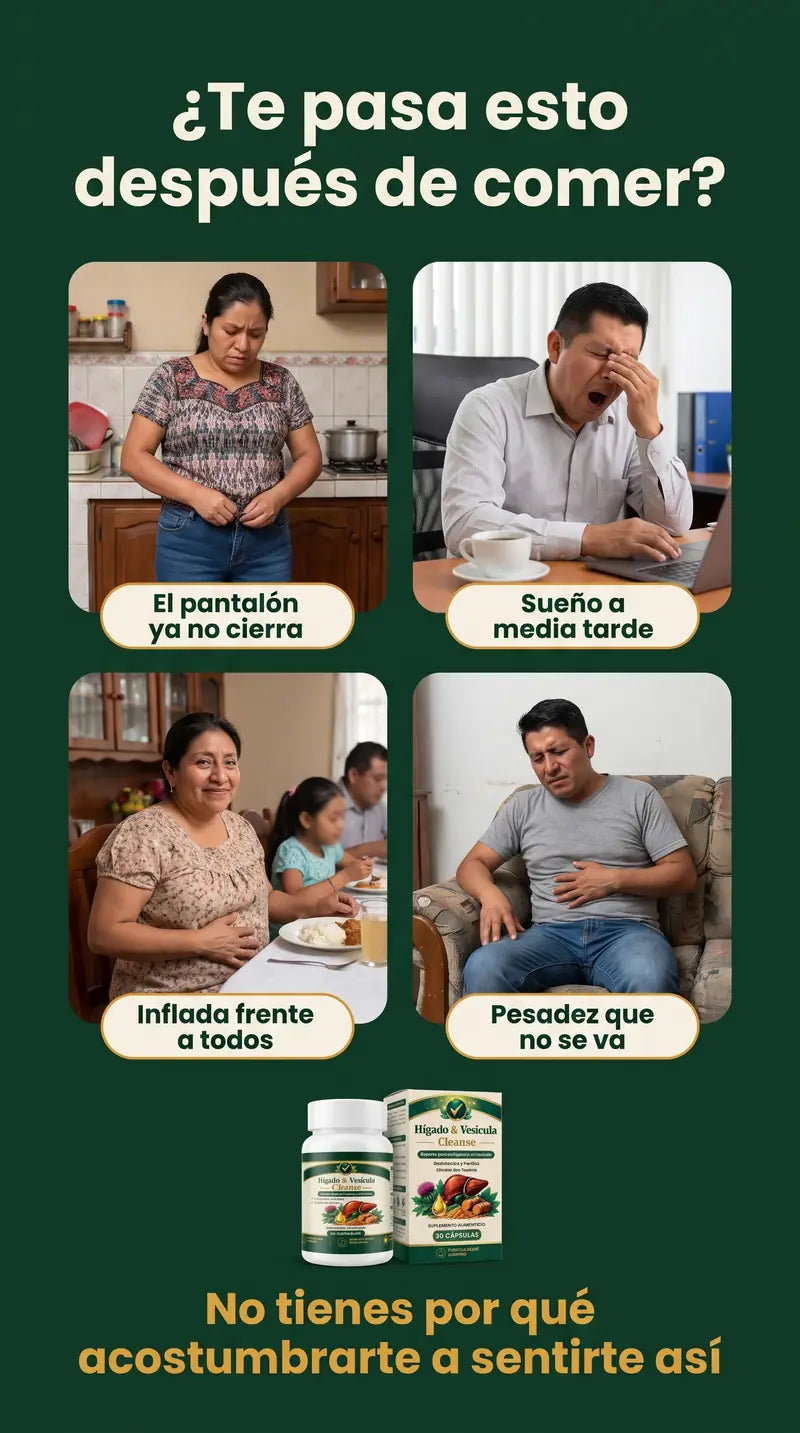 ¿Te pasa esto después de comer? El pantalón ya no cierra, sueño a media tarde, inflada frente a todos, pesadez que no se va