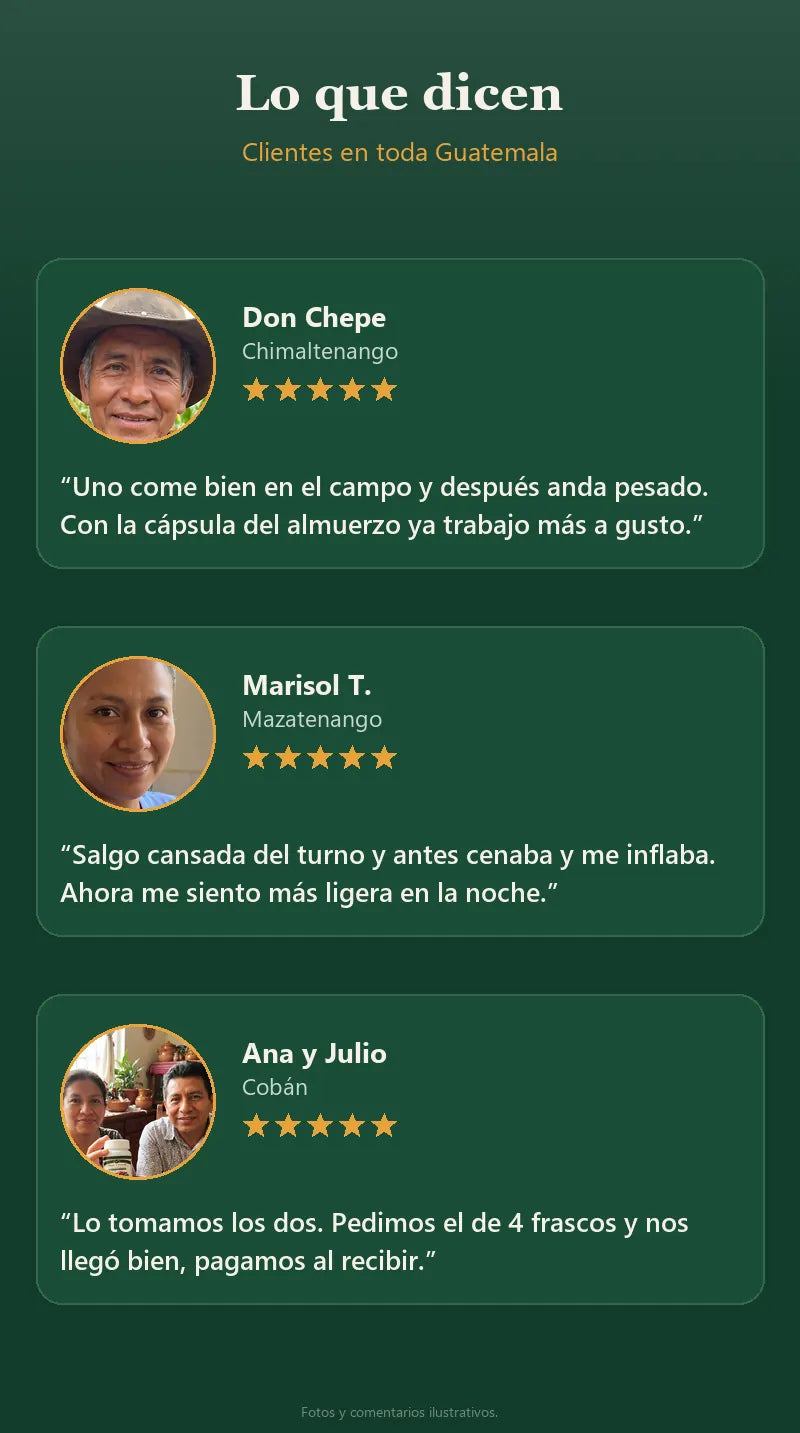 Lo que dicen clientes en Guatemala: tres opiniones con foto