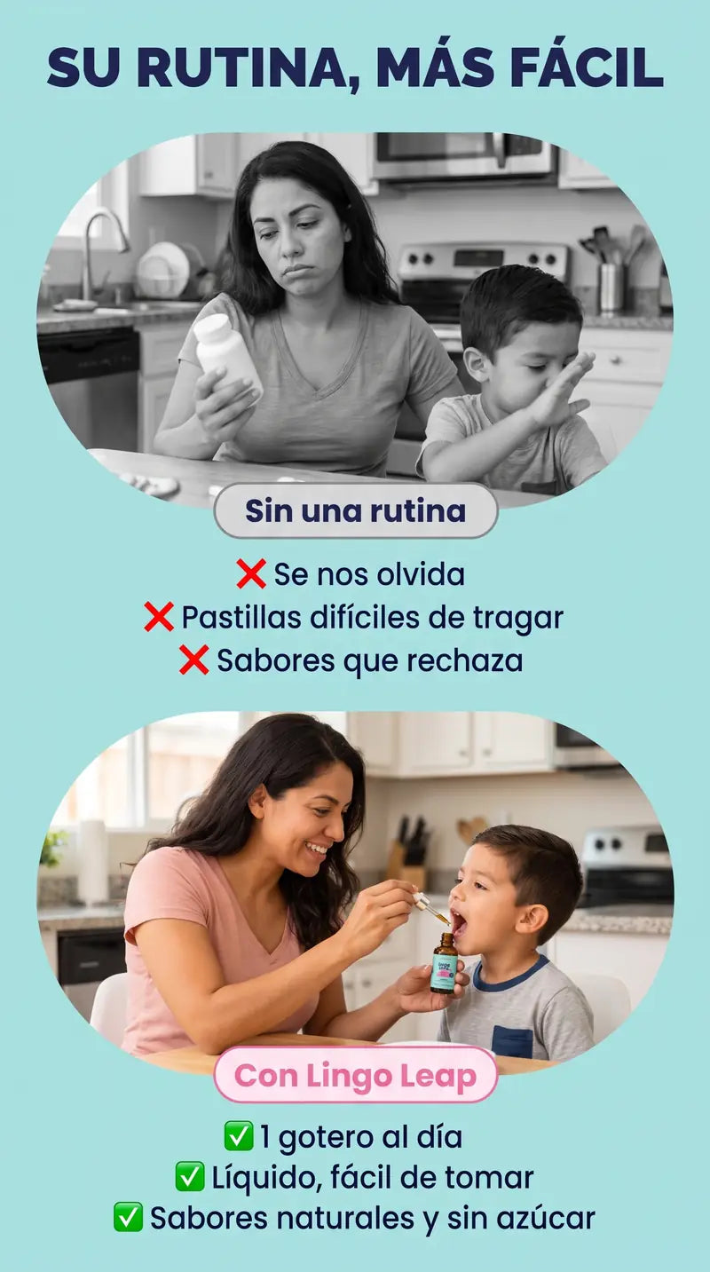 Su rutina, más fácil: un gotero al día, líquido y fácil de tomar, con sabores naturales y sin azúcar