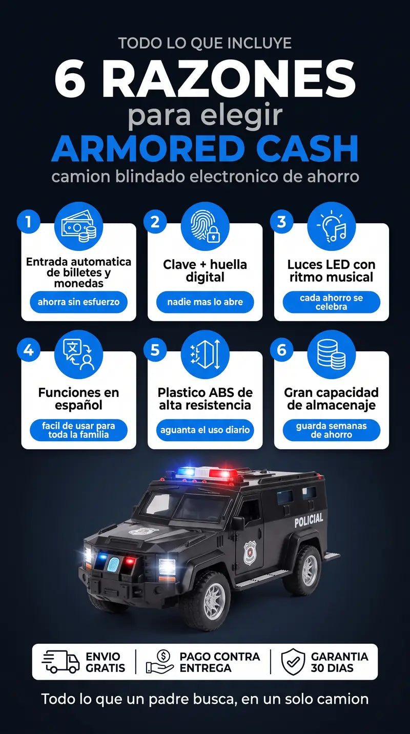6 razones para elegir Armored Cash, camión blindado electrónico de ahorro