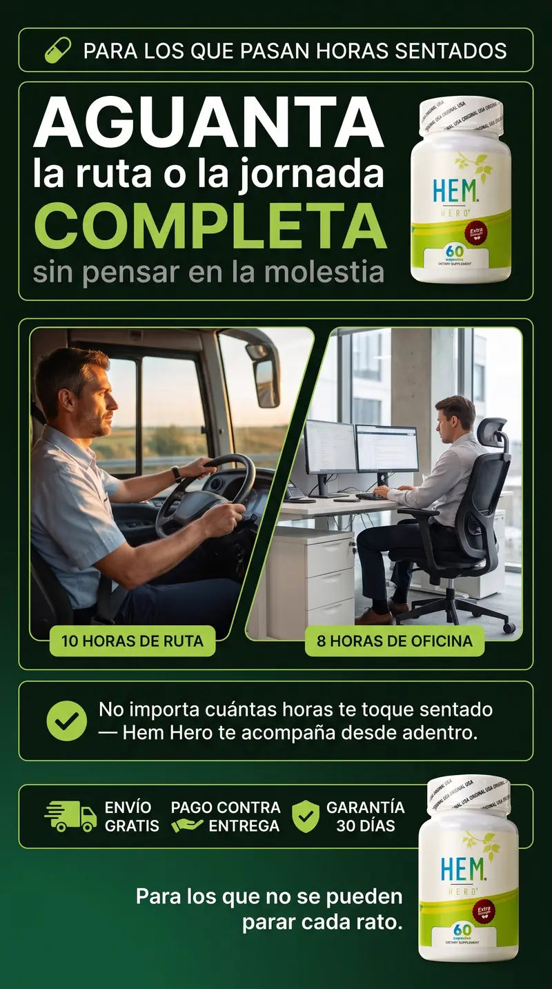 Hem Hero para choferes y oficinistas que pasan horas sentados