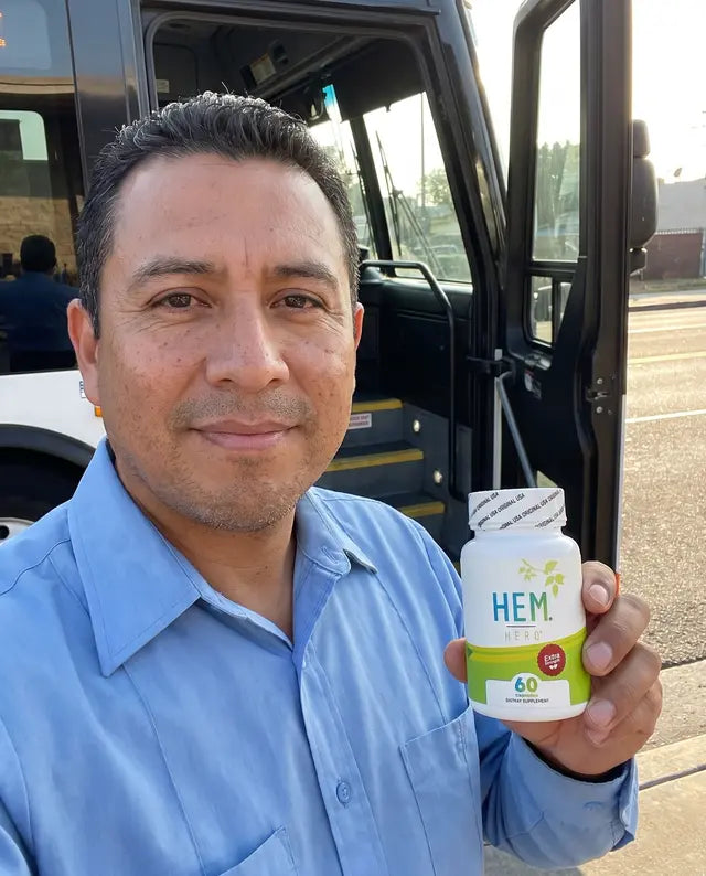 Byron, chofer de bus, clienta de Hem Hero en Chimaltenango