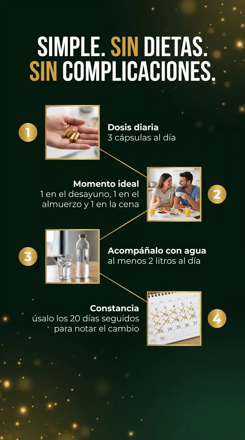 Cómo se toma: 3 cápsulas al día