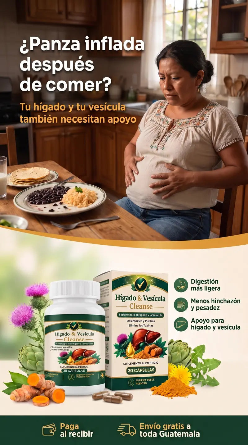 ¿Panza inflada después de comer? Tu hígado y tu vesícula también necesitan apoyo. Hígado & Vesícula Cleanse